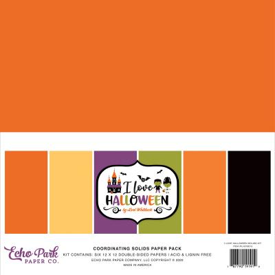 Echo Park I Love Halloween Cardstock - Solids Kit